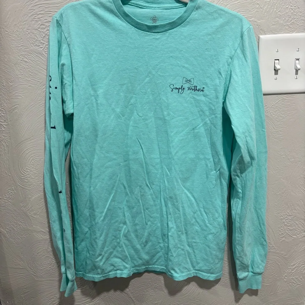 Simply Southern Long Sleeve Outer Banks Tee Size Small - Picture 2 of 5